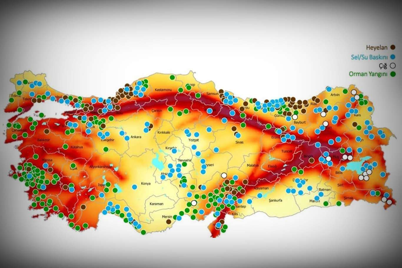 AFAD, Türkiye’nin afet risk haritasını çıkardı AFAD, Türkiye’nin afet risk haritasını çıkardı
